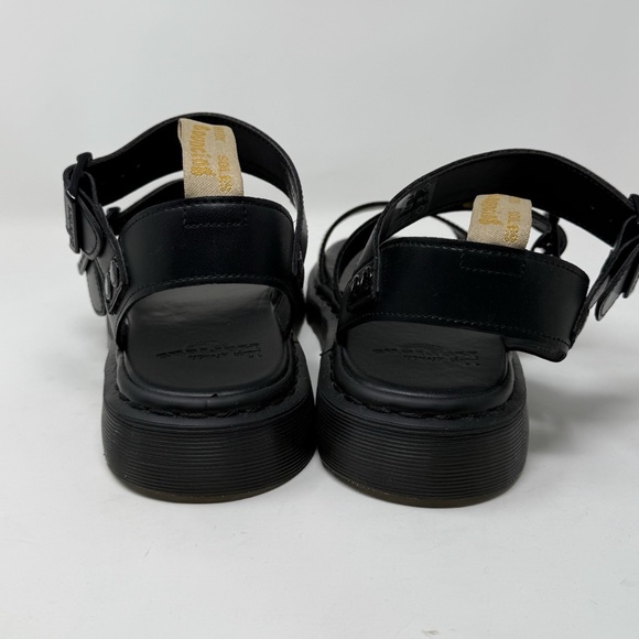 DR. MARTENS Unisex Vegan Gryphon Sandals 45 Men 11 Women 12 Black Faux Leather main image 4